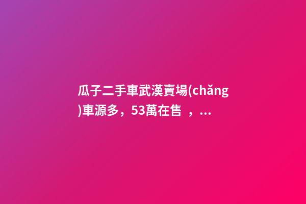 瓜子二手車武漢賣場(chǎng)車源多，5.3萬在售，僅奧迪品牌就有3000多輛